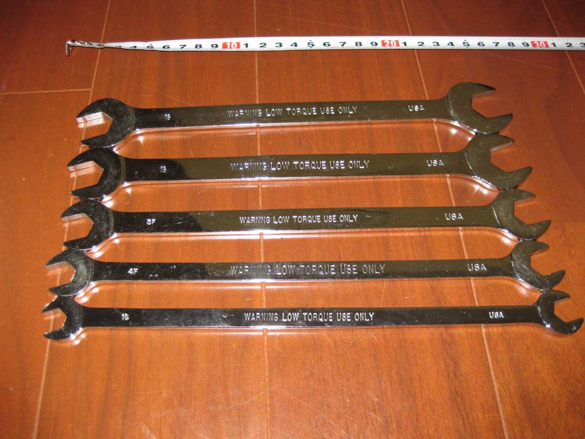 ★　MAC　TOOLS　マックツール　薄口スパナ　中古　5本　セット　送料無料　★_2