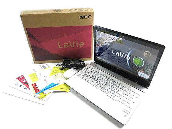 【極美品1円】NEC ノートPC LaVie Note Standard NS750/AAW PC-NS750AAW ホワイト Intel Core i7-5500U 2.4GHz 8GB 1TB win8 .1 15.6型