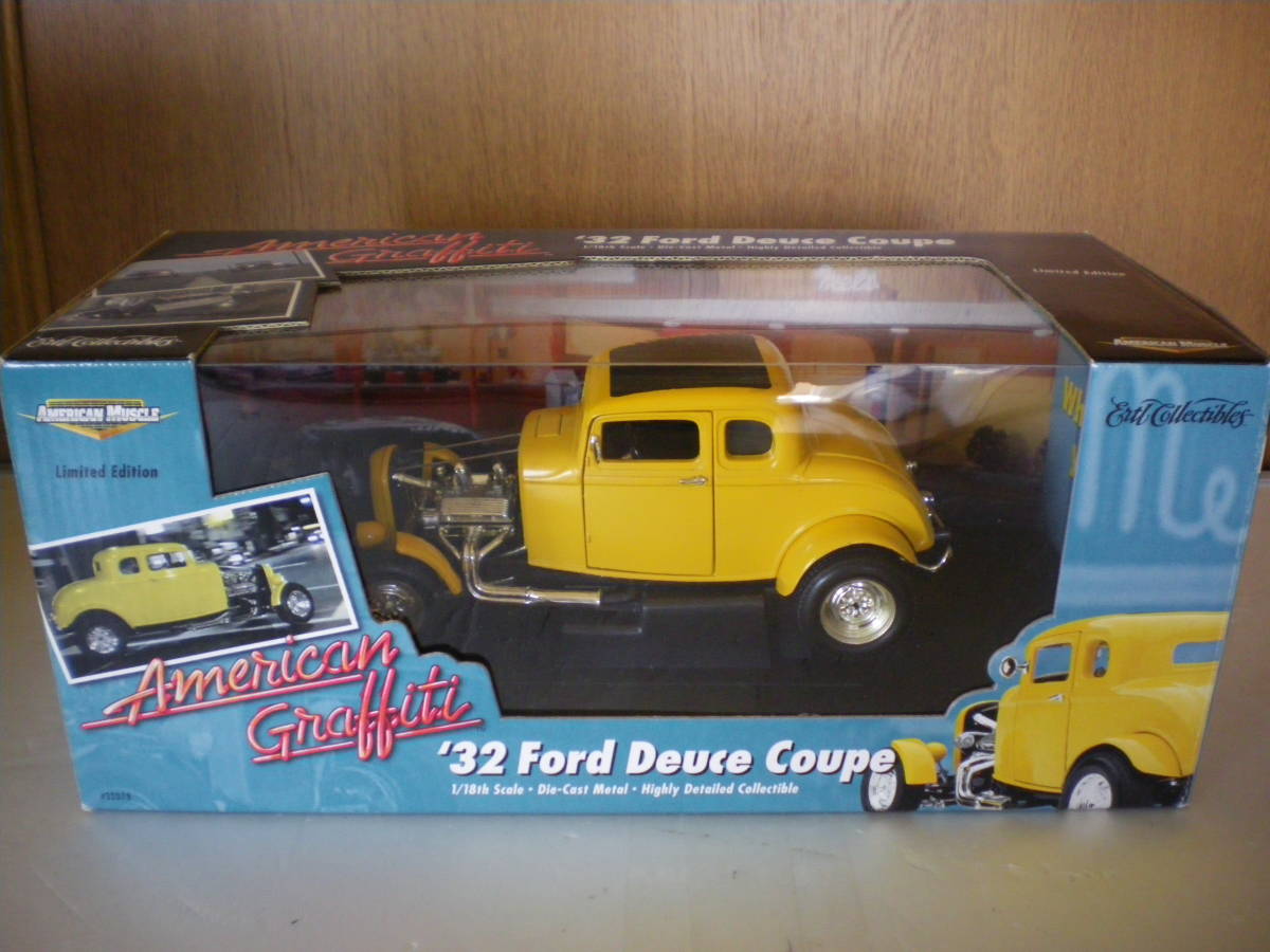 中古開封品 アメリカングラフティー 32.フォード デュース クーペ 1/18