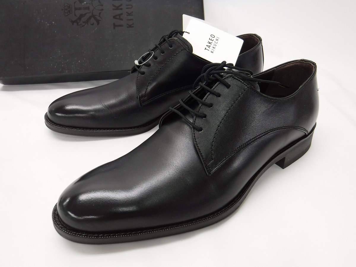 【新作登場，低価】 KK6 タケオキクチ&times;マドラス 1足限定 日本製 黒 外羽根プレーントゥ牛革レザービジネスシューズ25.5￥23760(25.5cm)｜売買されたオークション情報、yahooの商品情報をアーカイブ公開 - オーク 25.5cm
