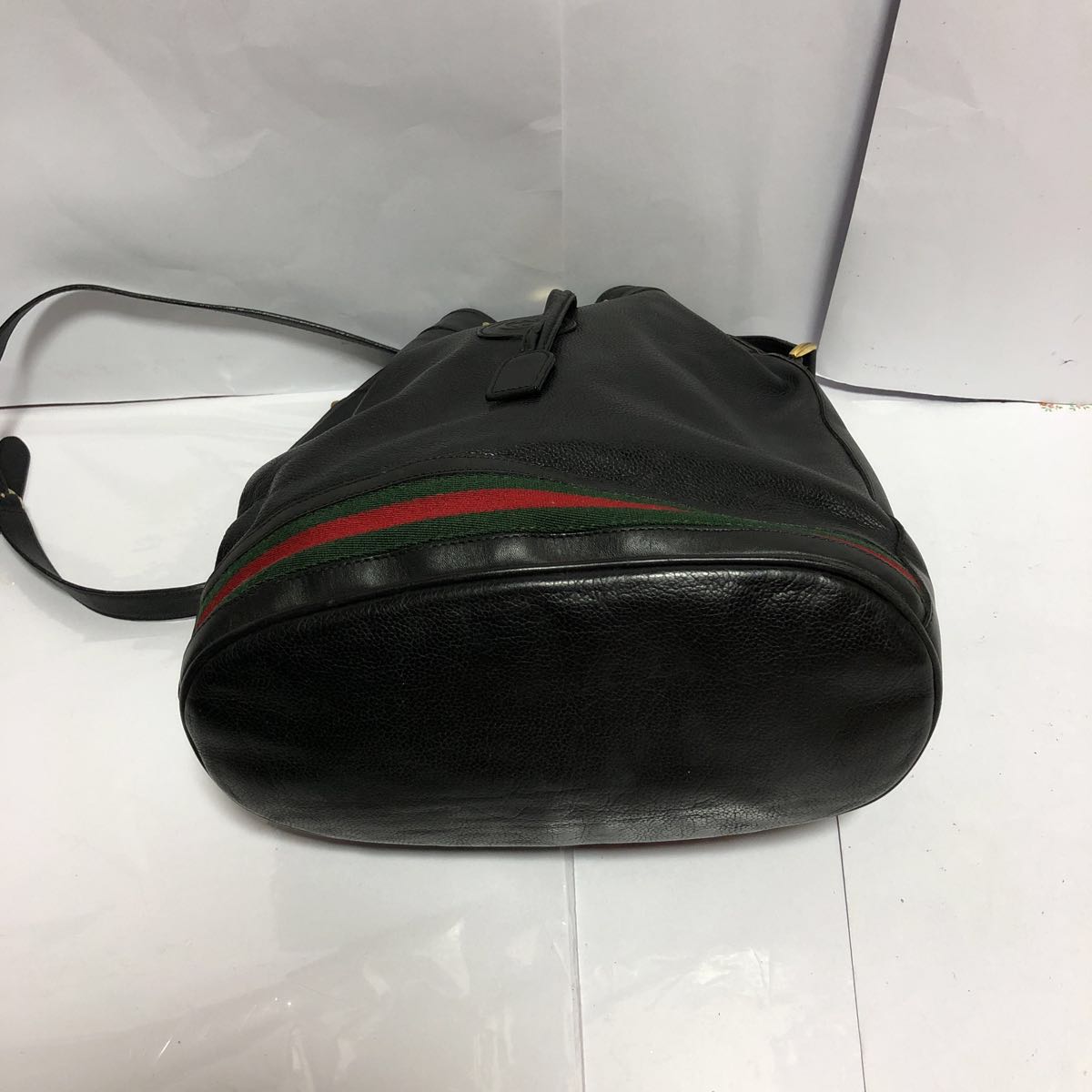 良品 GUCCI オールドグッチ グッチ シェリーライン 巾着 ショルダー