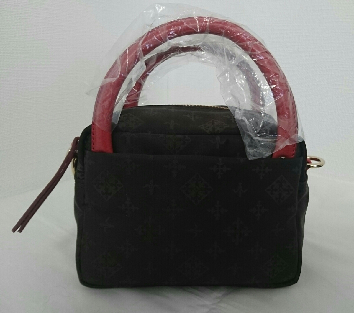 新品＊ラシット ミニ キューブ バッグ 2way 斜めがけ ＊ブラウン 