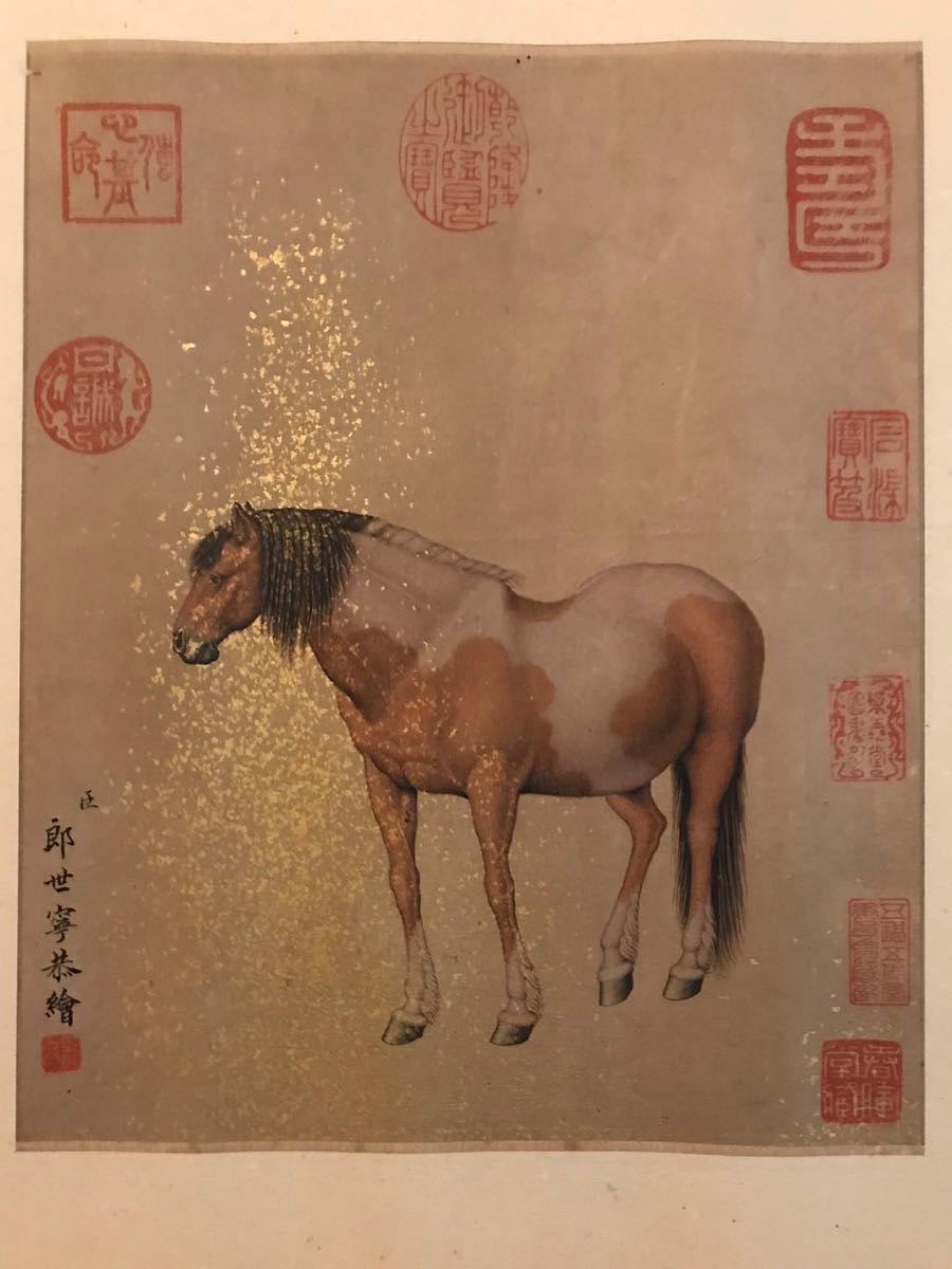 掛け軸 掛軸 中国美術 肉筆保証 絹本 郎世寧 【公式通販】