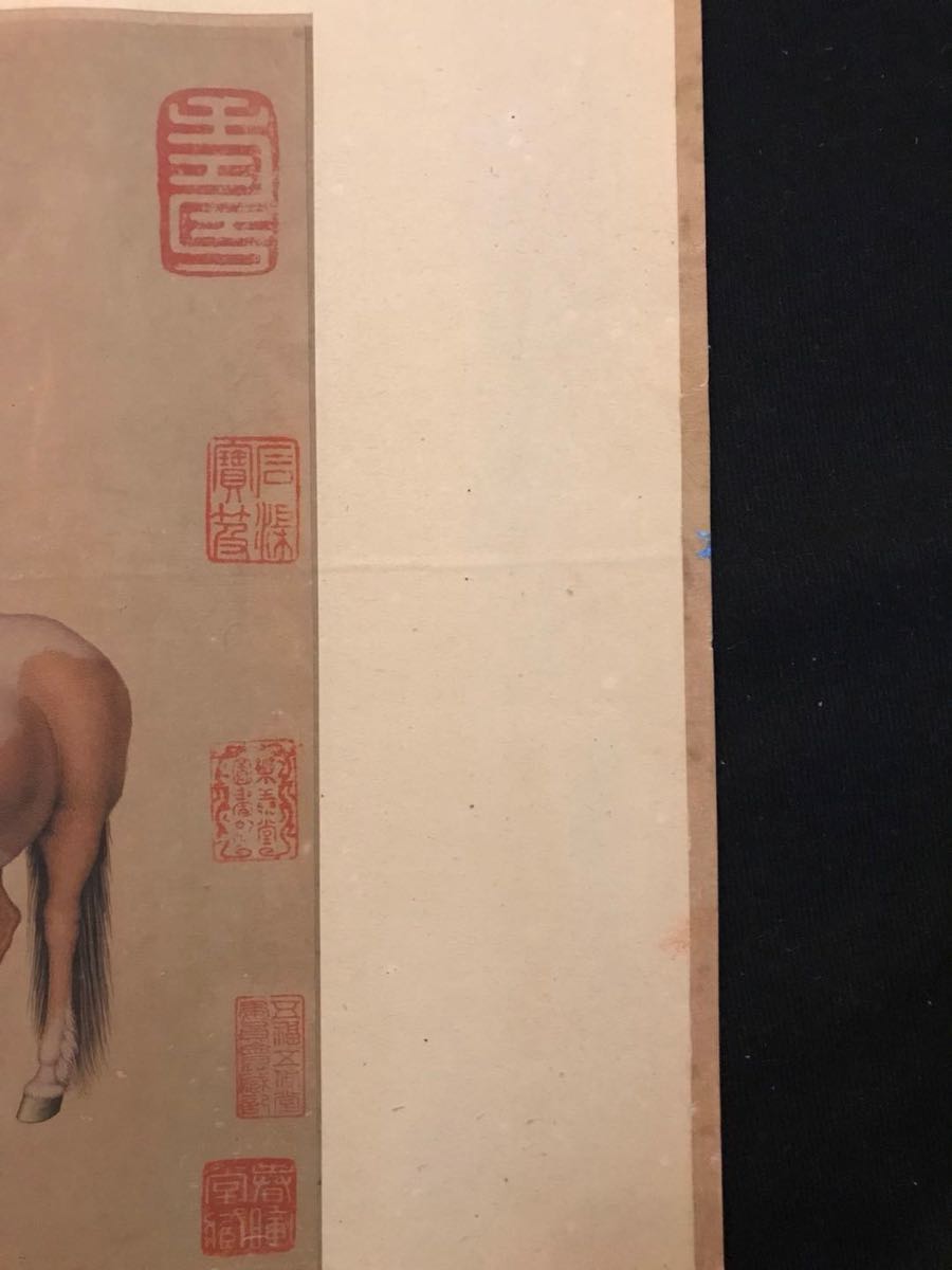 掛け軸 掛軸 中国美術 肉筆保証 絹本 郎世寧 【公式通販】