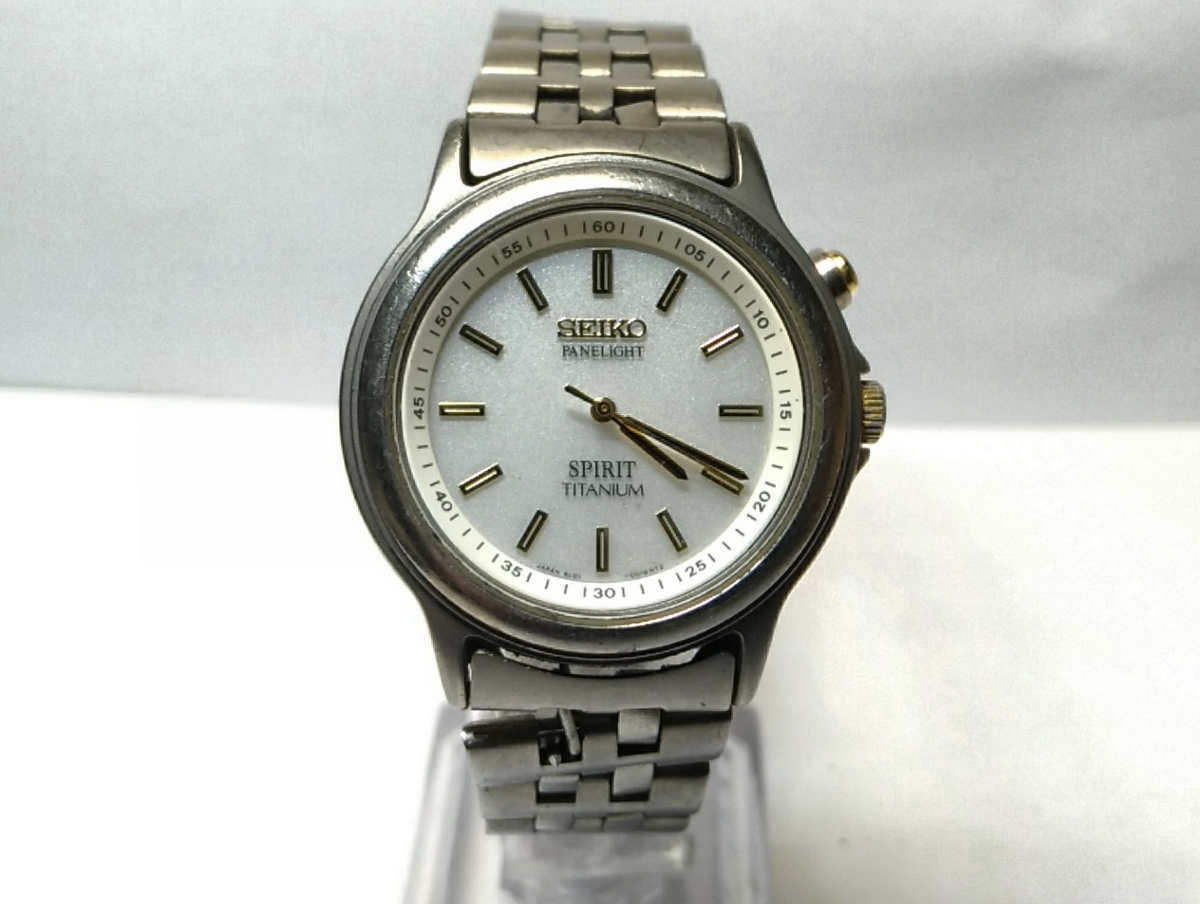 チタン製 中古品 セイコースピリット メンズ クオーツ腕時計SEIKO 