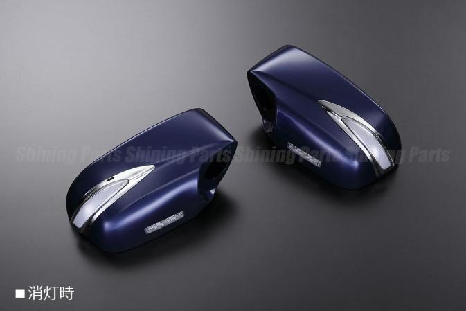 LUCKYSALE[流れるウインカー] ZN6 86 LED ウインカーミラー [純正色E8H/青光] Type LS 流星 シーケンシャル ドアミラー カバー 前期 後期