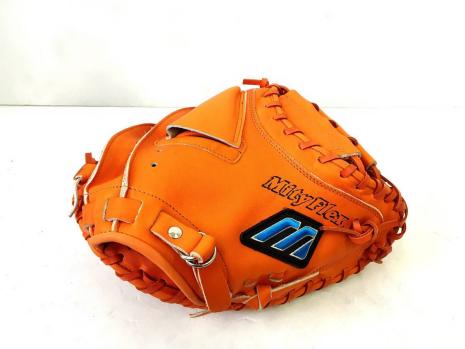 MIZUNO ビューリーグ キャッチャーミット 黒×オレンジ Mizuno 軟式