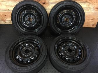 【純正バリ溝】 日産 鉄 165/55R14 x5.5j 4H 100mm +40 ノート等に 【現物確認可】 