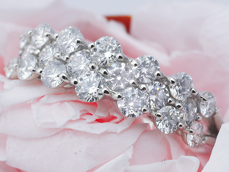 1円スタート】ハート＆キューピッド 天然ダイヤモンドリング 1.000ct