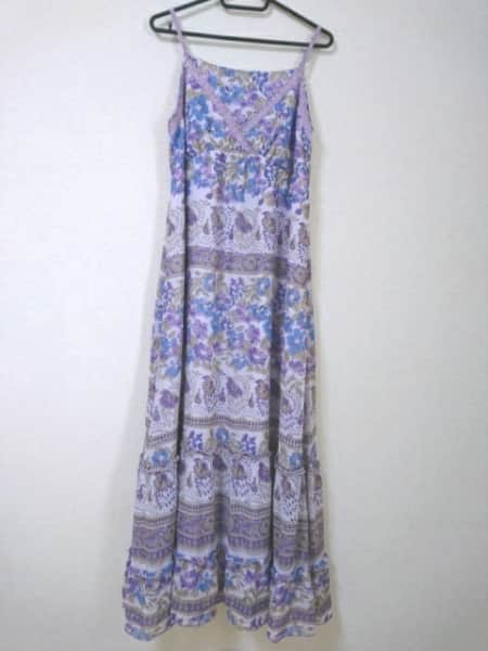 ローズティアラ Rose Tiara ワンピース サイズ42 L パープル×マルチ