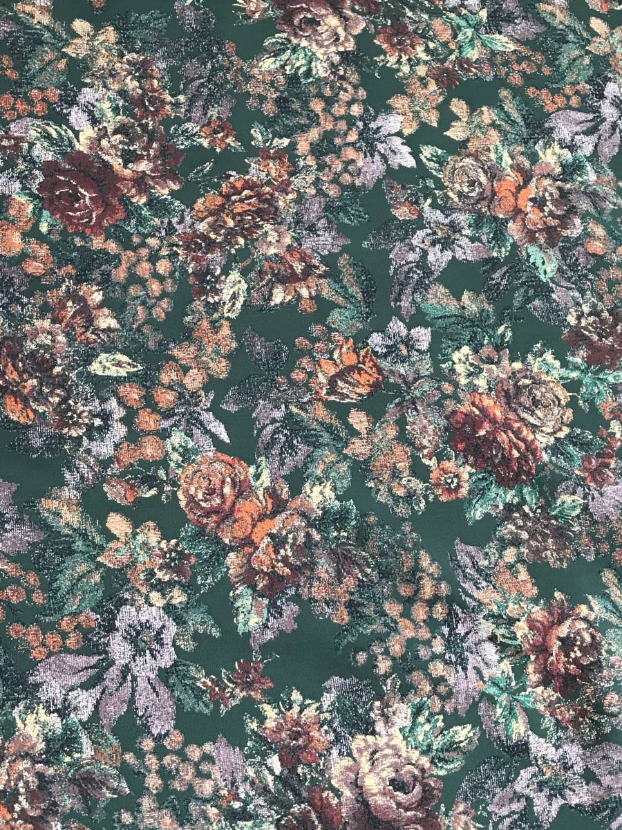 6933 1裁縫 生地 布 緑 グリーン バラ 花柄プリント ゴブラン織り風プリント 約115 10m 10メートル ワンピースなどに 植物 売買されたオークション情報 Yahooの商品情報をアーカイブ公開 オークファン Aucfan Com
