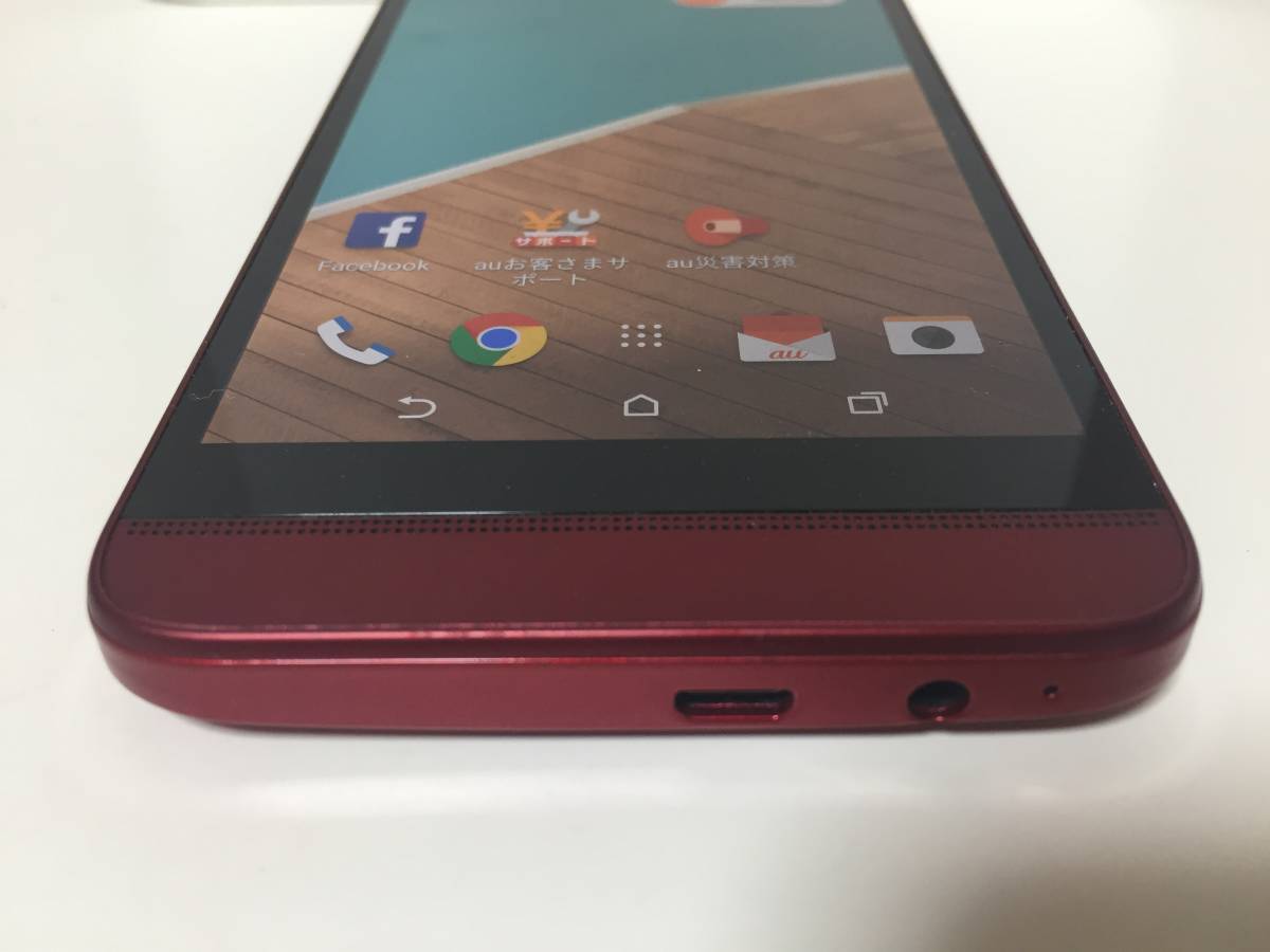 ★訳あり★ 新品未使用 au HTC J butterfly HTV31 Rosso 赤 利用制限○ 動作品_6