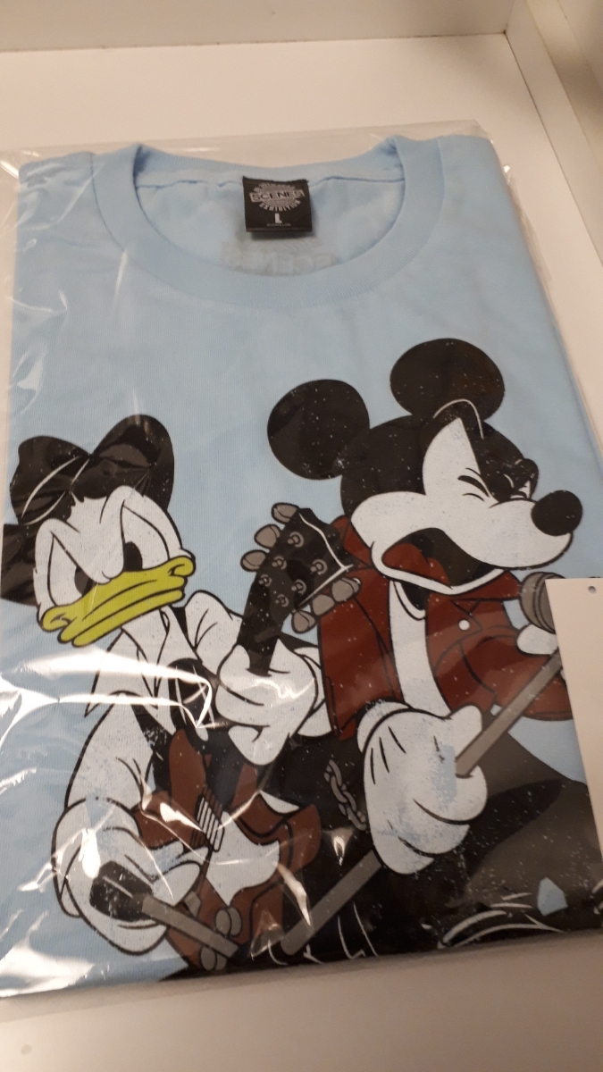 B'z コラボ DISNEY 親子Tシャツ B Lサイズ ブルー 青 水色 ディズニー