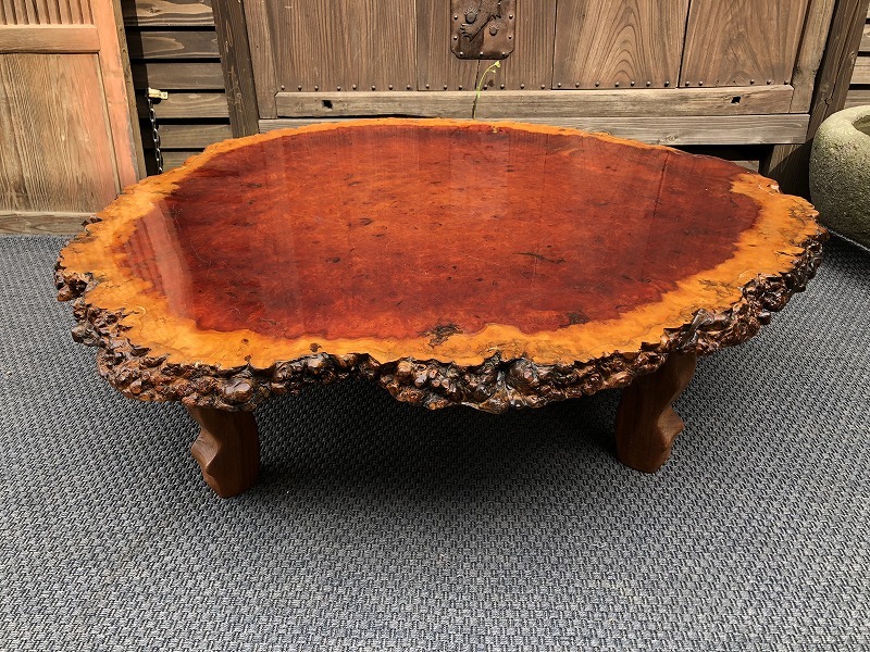 瘤花梨 直径最大約120cm 一枚板 座卓 天然木 玉杢 座敷