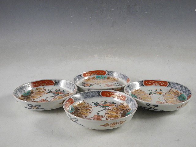 古伊万里 皿 江戸時代中期 染付 鹿に紅葉文 7◇櫟◇2 時代 古伊万里 太