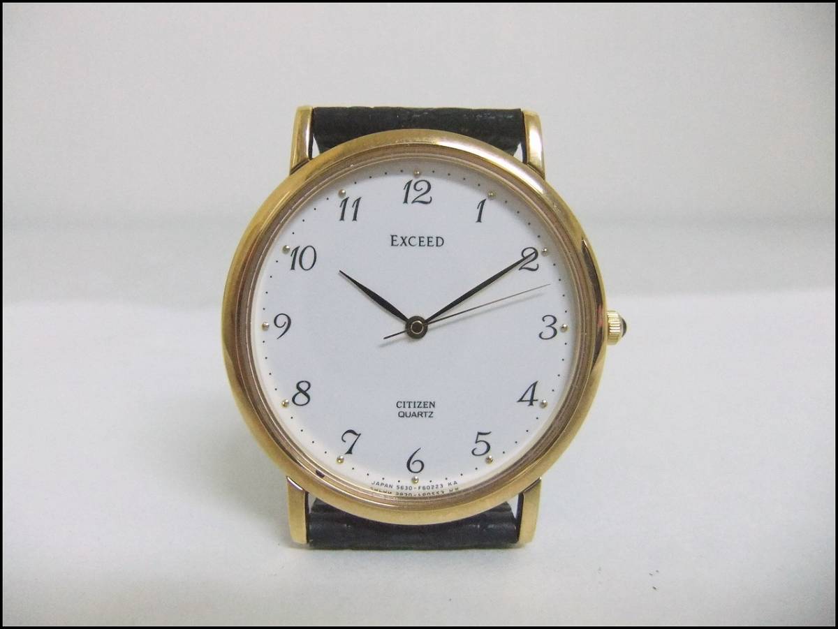 シチズン 5637-F60102 33mm MINT Qz Mens Gold Exceed Citizen Near 