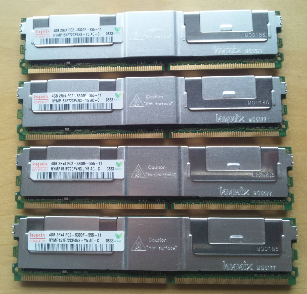 メモリ 4GB x4 DDR2 PC2-5300F ECC Dell Precision 670 490 690 R5400 T5400 ...