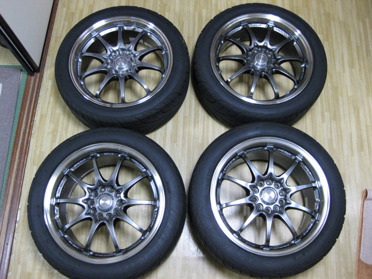 美品＞ レイズ CE28N 5穴 PCD114.3 215-45-17 7.5J+50 2本 235-45-17 