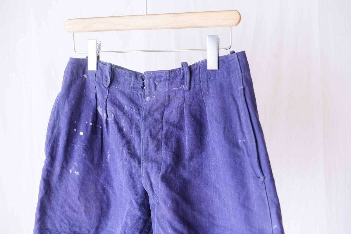  1940~50s フランスヴィンテージ ワークショーツ フェイド グランジ ペインター フレンチ ワーク ユーロ ヨーロッパ 古着(Mサイズ)｜売買されたオークション情報、yahooの商品情報をアーカイブ Mサイズ