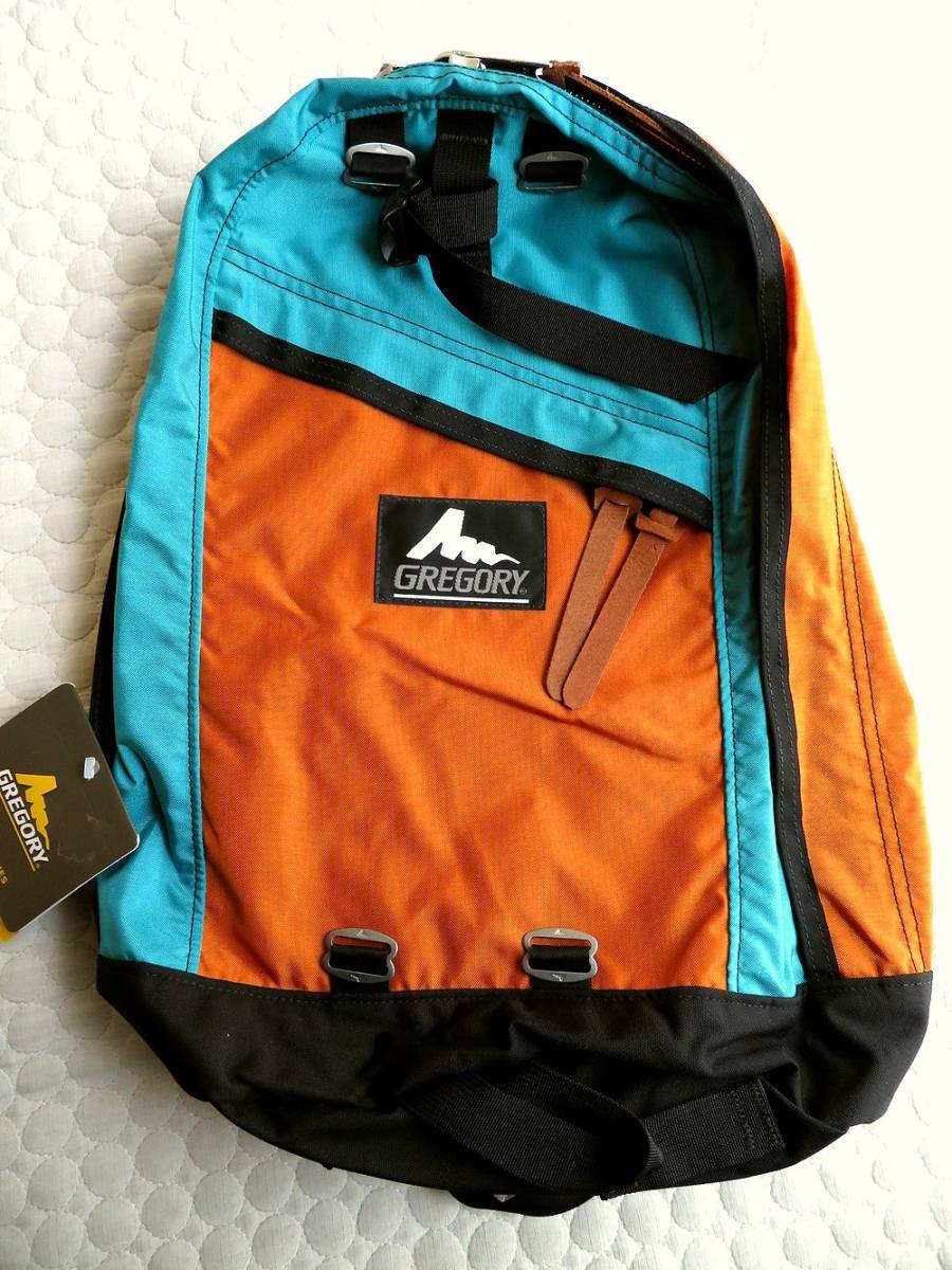 新品 未使用 展示品 GREGORY DAY PACK グレゴリー デイパック 2色使い レアカラー オレンジ カプリア(カプリブルー) USA アメリカ製 DAY Day Gregory 26L, 背囊 Action