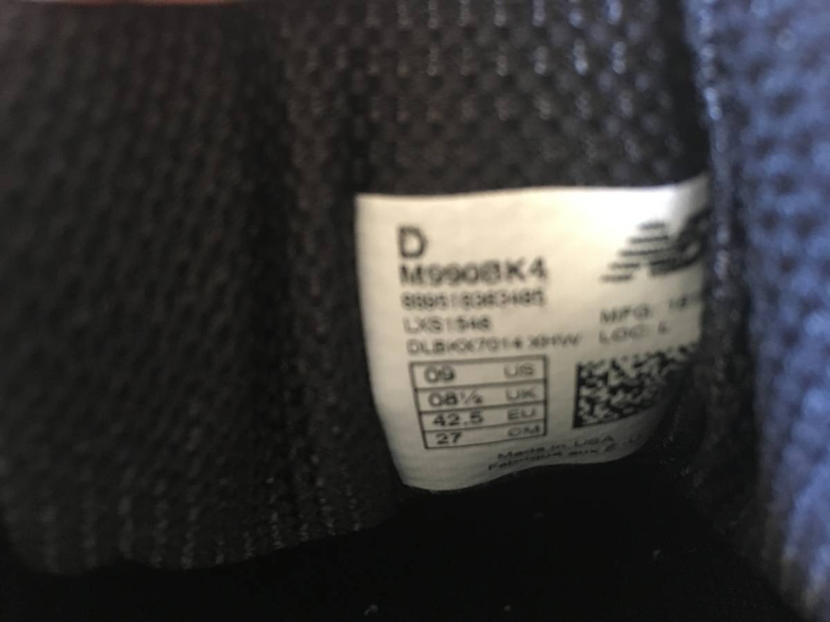 新品　ニューバランス　M990BK4 MADE IN USA 27cm ニューバランス NEW BALANCE new balance 990bk4の通販