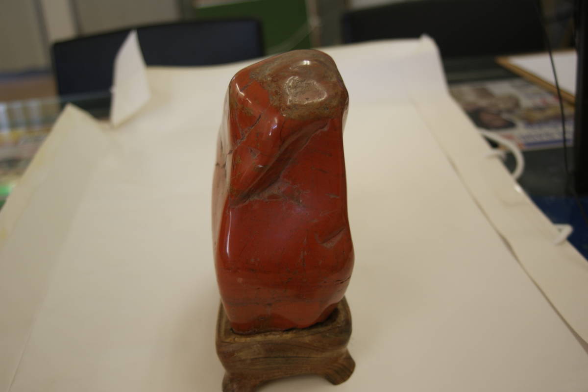 希少 佐渡産赤玉石 台座付 期間限定値下げ希少佐渡産 赤玉石 台座