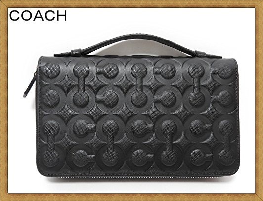 トラベル COACH ジップ オーガナイザー ダブルジップ ダブル トラベル