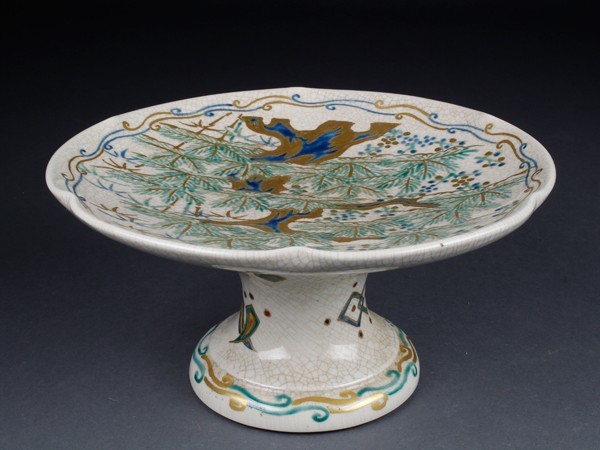 三代 伊東陶山 京焼 笹絵茶盌 共箱合布証書 抹茶碗 【幸 特別展】秀逸