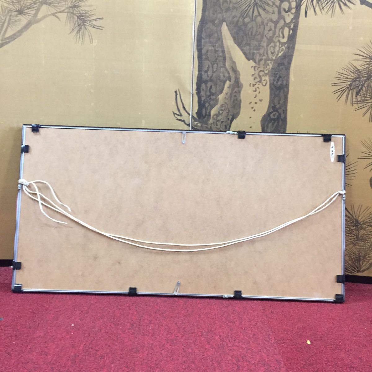 中古【同梱不可】B1443 絵画 紅白梅図 尾形光琳 大塚巧藝 欄間額 約82×41cm 和インテリア ポスター? 日本画 壁掛け 床飾り 茶道 長期保管_9