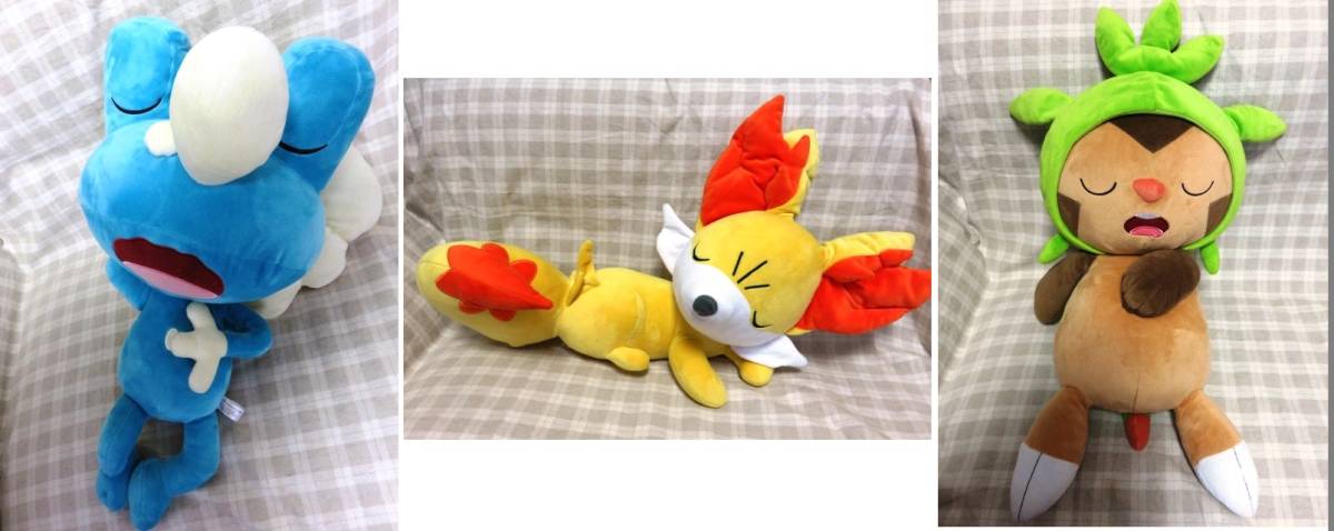 2015年 初夢ぬいぐるみ ハリマロン フォッコ ケロマツ ポケモン