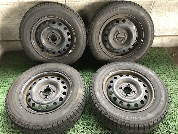 2017年製!! YOKOHAMA ice GUARD IG50 PLUS 175/70R14 鉄ホイール付き