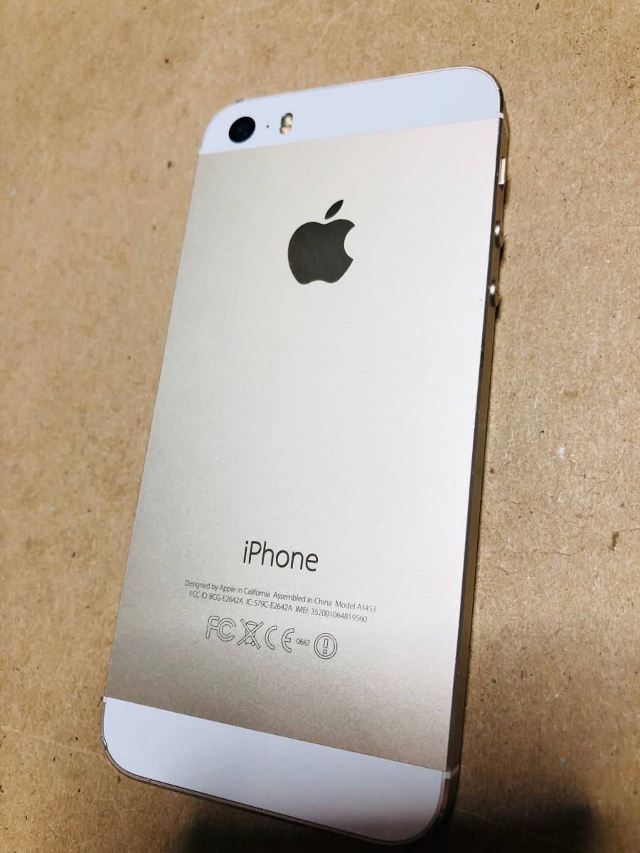 送料無料 au iPhone5s 16GB ゴールド ME334J/A 利用制限〇_2