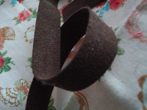 高級フェイクスエードのおリボン　14㎜巾　濃茶　1.5m　ハンドメイド　シンプルおしゃれ_1