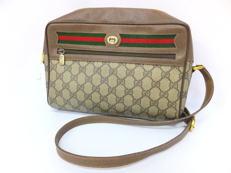 1円☆GUCCI 【オールドグッチ】 シェリーライン ショルダーバッグ 斜め 