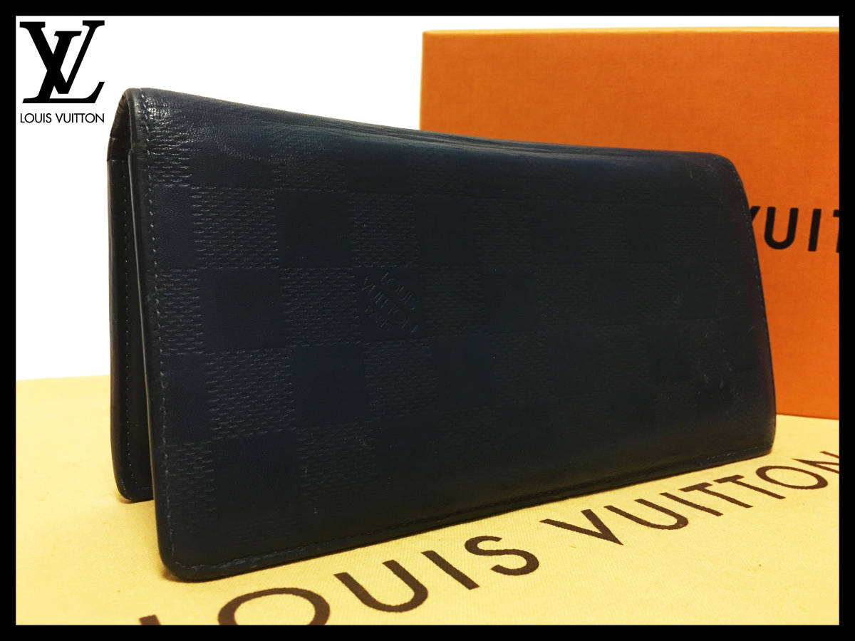 ルイヴィトン LV ダミエ アンフィニ ポルトフォイユ・ブラザ 二つ折り