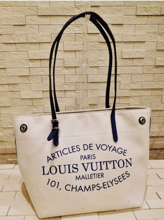 定番，高品質 レア 限定品 LOUIS VUITTON ルイヴィトン トートバッグ バッグ キャンバス サフィール M94504 カバPM 2014SSコレクション(かばん、バッグ)｜売買されたオークション情報、yahooの商品情報をアーカイ かばん、バッグ