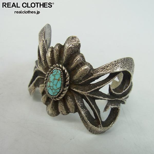 【美品】Navajo stewart billie トゥファキャスト バングル Navajo/ナバホ族 Stewart Billie/スチュワート ビリー作 ターコイズ