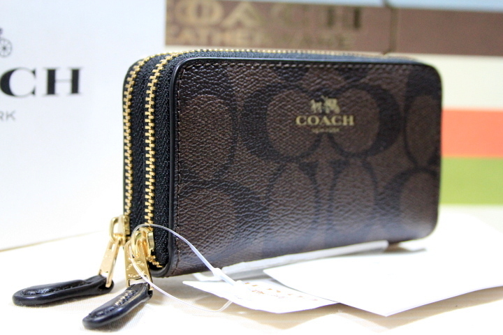 レシート付属 箱付 新品1円 本物☆コーチ財布☆大人気 シグネチャー 