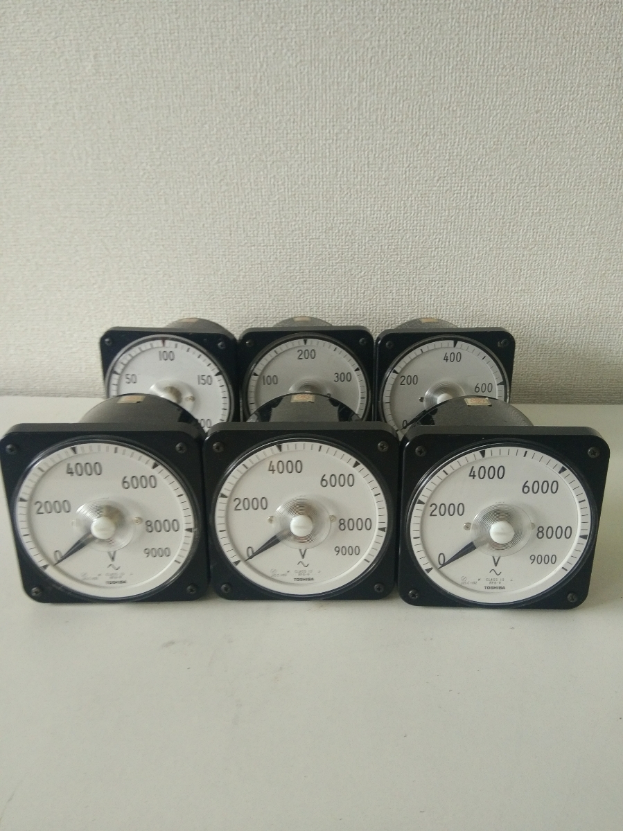 TOSHIBA東芝 RF8-A RF8-V広角度計器 ゲージ 基準機 メーター 機械部品 6個セット