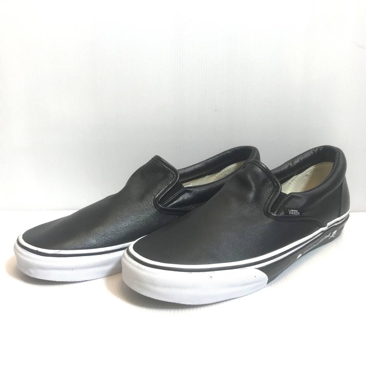 希少◆試着程度◆極美品◆正規品◆VANS×mastermind JAPAN 16SS SLIP ON バンズ マスターマインド ジャパン スリッポン 黒白 29cm