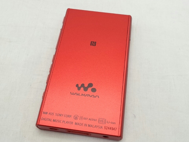 【じゃんぱら静岡店】SONY WALKMAN(ウォークマン） NW-A35 16GB シナバーレッド