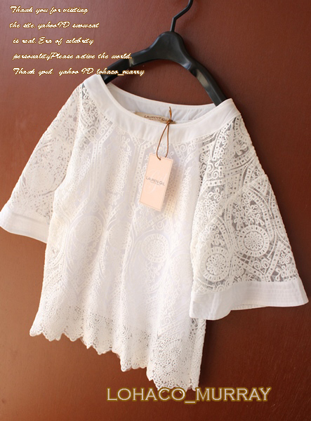低価，安い LAURENT GIL レディース 刺繍レース トップス 白 半袖サマーシャツ キャミ付きブラウス 総レース レターパック360同梱OK600(Lサイズ)｜売買されたオークション情報、yahooの商品情報をアーカイブ Lサイズ