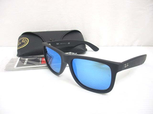 美品 レイバン RAY BAN 偏光 サングラス RB4165 JUSTIN 622/55 黒 