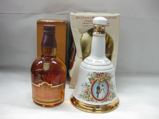 ★☆期間限定価格★☆ディンプル & ベルズ bell’s 古酒 2本セット 古酒【未開栓】BELL'S/ベル 結婚記念ボトル・FINE OLD 2本セット 陶器