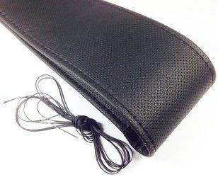 編み上げ ステアリング ハンドル カバー 3色 ブラック gdab076_3