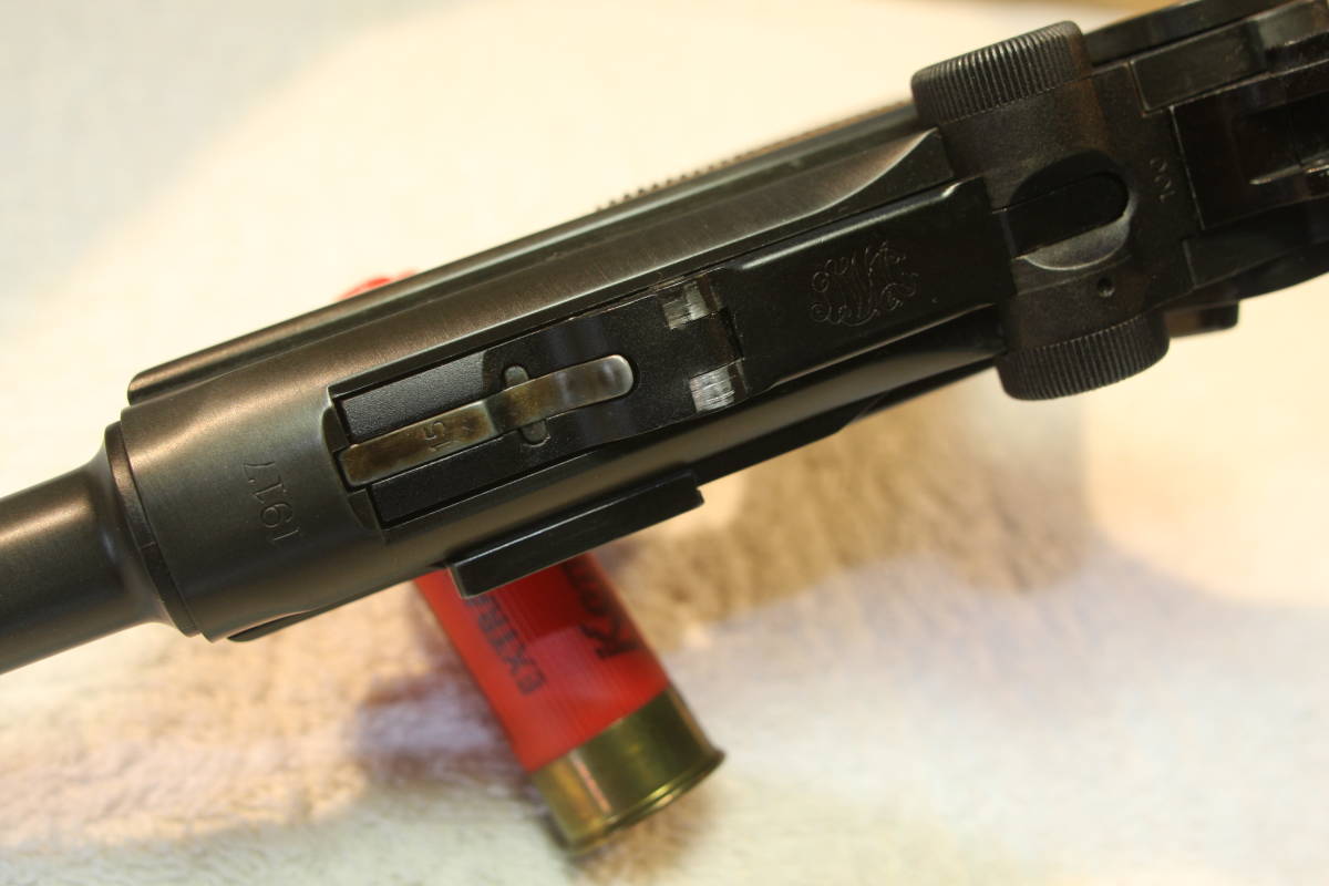 タナカ　ルガーP08　６インチHW　ネービーモデル　個人ビンテージフィニッシュカスタム　木製グリップ付き 6インチ フルチェッカー P08 6inch Luger レビュー