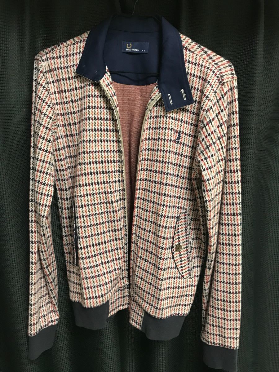 フレッド・ペリー FRED PERRY ブルゾン 千鳥格子 ダブルジップ サイズS