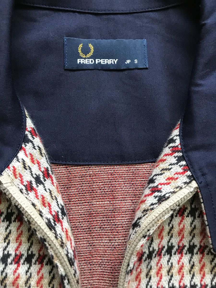 フレッド・ペリー FRED PERRY ブルゾン 千鳥格子 ダブルジップ サイズS