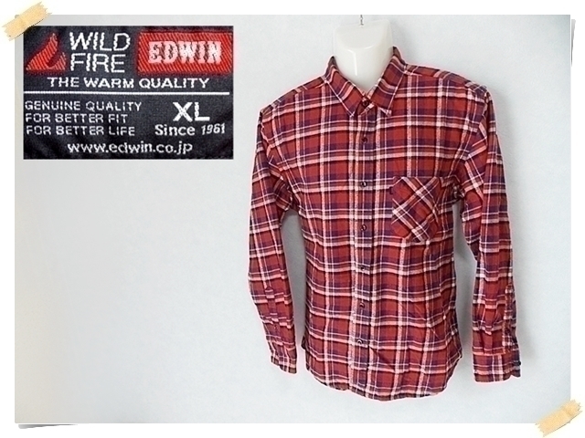 Edwin Wild Fire エドウィン ワイルドファイア 長袖チェックシャツ 綿79 サイズxl Xlサイズ以上 売買されたオークション情報 Yahooの商品情報をアーカイブ公開 オークファン Aucfan Com