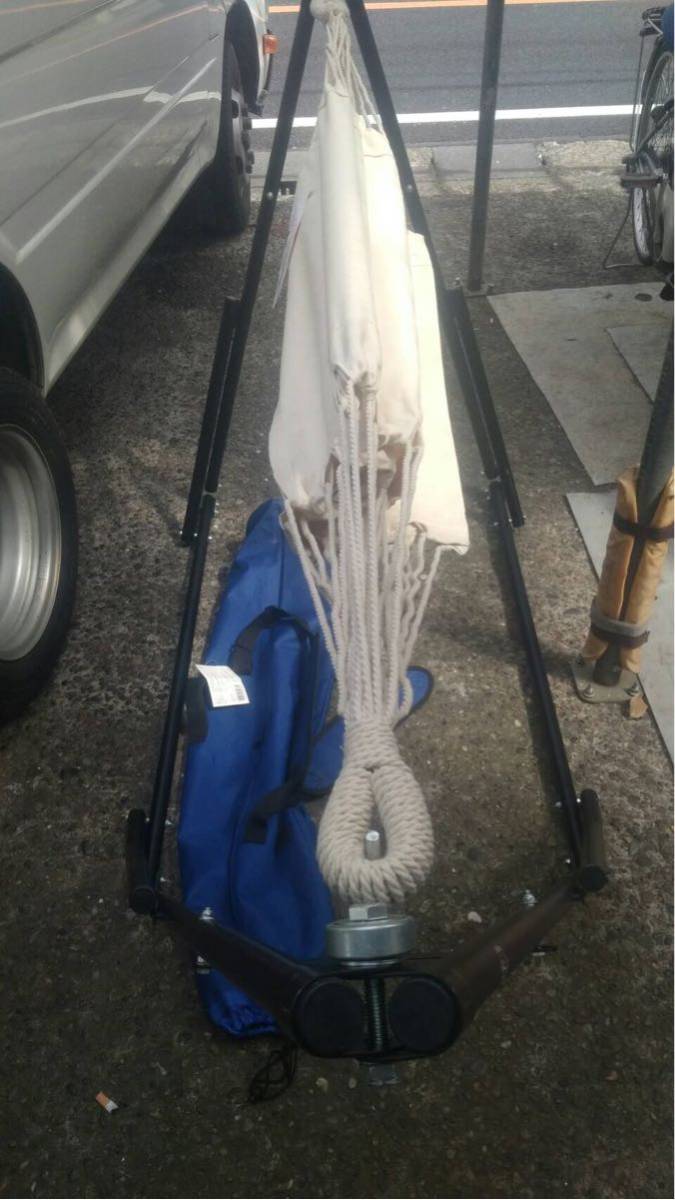 ポータブルハンモック&ハンモックチェア2WAY自在式新古品物ですケース付き_1